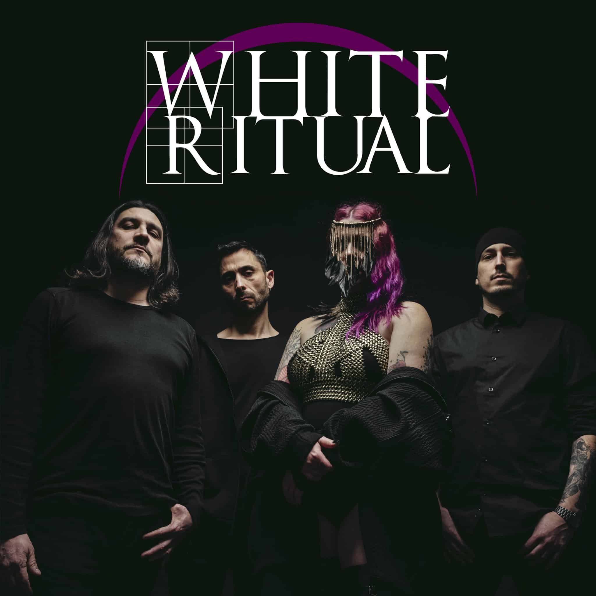 Logo White Ritual bande - identite visuelle darkwave